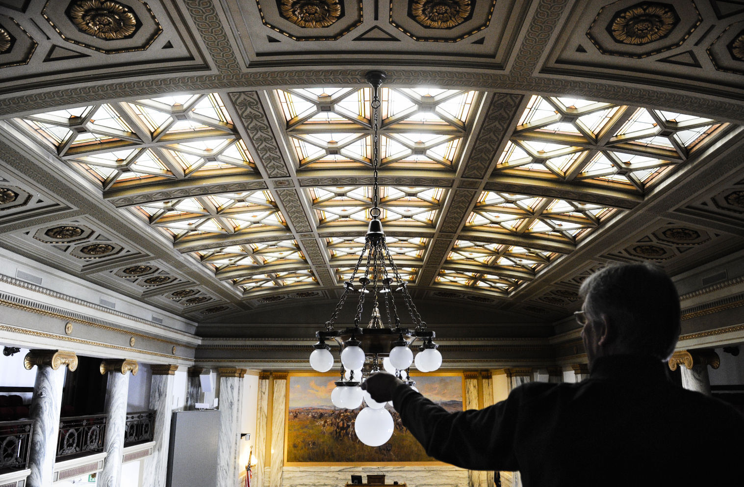 Montana State Capitol House Chamber skylights, 2016